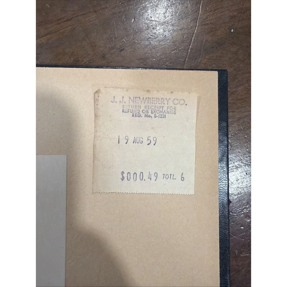 Vintage 1959 NEW 22 Page Scrapbook With Original Receipt